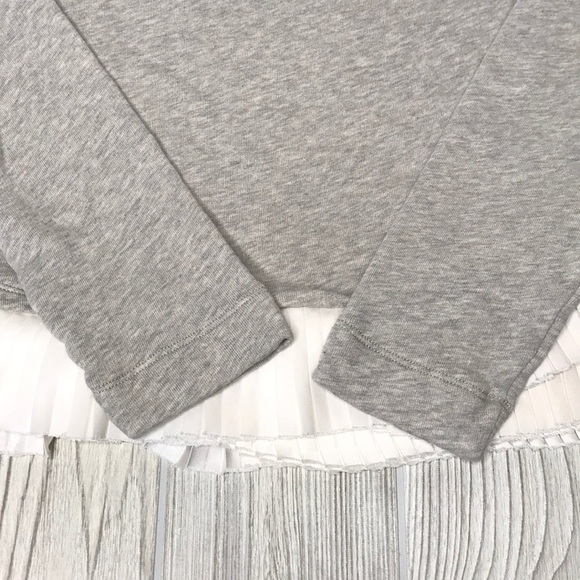 J. Crew Ruffle Hem Gray Crew Sweatshirt - Picture 9 of 11